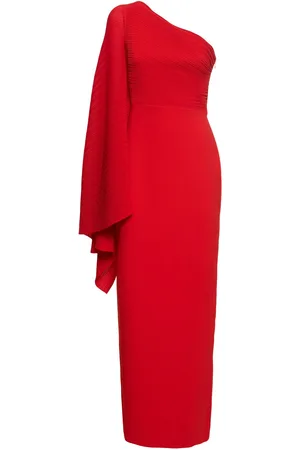 Solace Lillia One Sleeve Crepe Long Dress