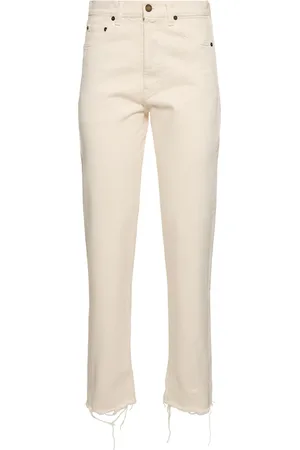 Saint Laurent Cotton Denim Straight Jeans