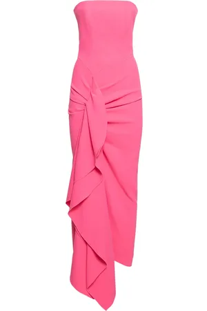 Solace Thalia Woven Crepe Strapless Midi Dress