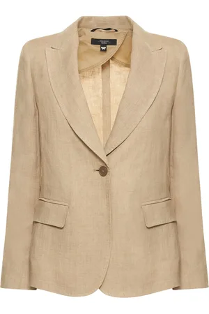 Max Mara Nalut Canvas Single Breasted Blazer