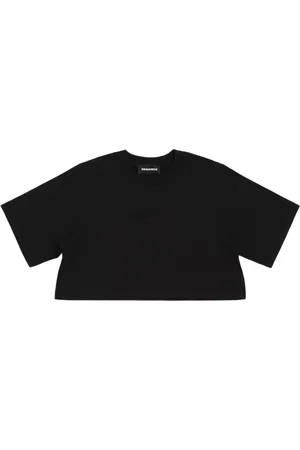 Dsquared2 Icon Cotton Jersey Crop T-shirt