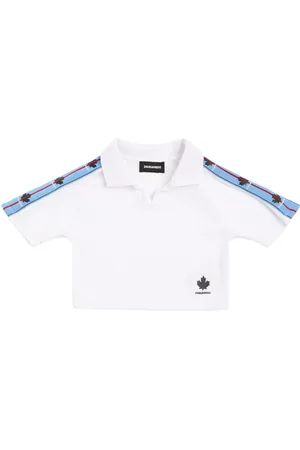 Dsquared2 Cotton Blend Cropped Polo T-shirt