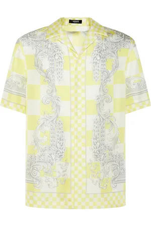 VERSACE Medusa Printed Silk Short Sleeve Shirt