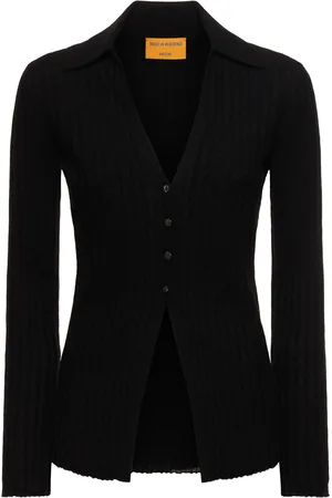 Guest In Residence Rib Wool Blend Cardigan