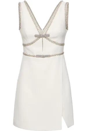 Self-Portrait Bonded Crepe Mini Dress