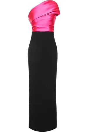 Solace Selia Twill & Crepe Maxi Dress