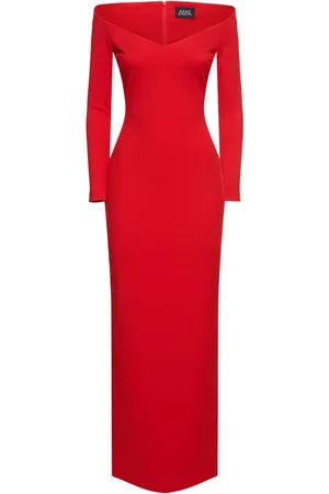Solace Tara Off-the-shoulder Crepe Long Dress