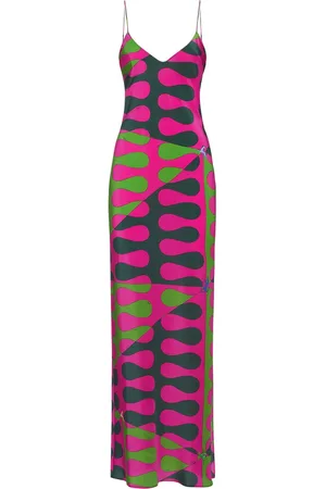 Puccini Printed Silk Crepe Long Dress