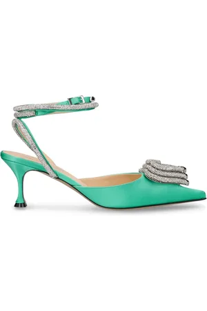 Mach & Mach 65mm Triple Heart Satin Pumps