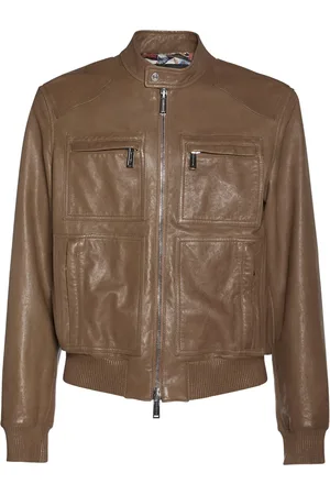 Dsquared2 Rocco Siffredi Leather Zip Jacket