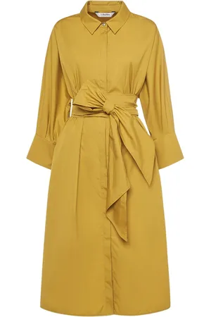 Max Mara Tabata Poplin Belted Midi Shirt Dress