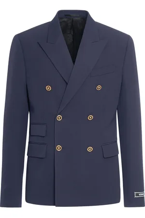 VERSACE Grain De Poudre Wool Blazer