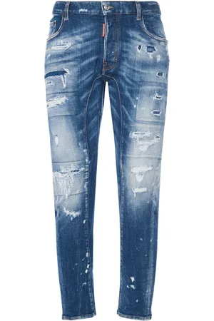 Dsquared2 Tidy Biker Stretch Cotton Denim Jeans