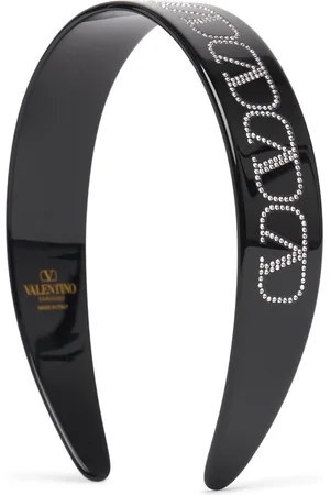 VALENTINO GARAVANI Crystal V Logo All Over Resin Headband