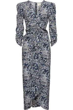 Isabel Marant Albini Printed Stretch Silk Midi Dress