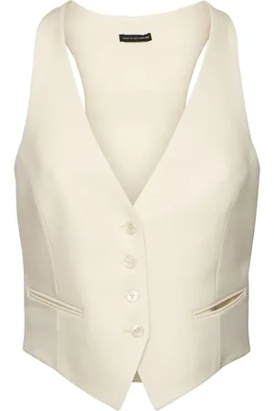 Tom Ford Wool & Silk Twill Racerback Waistcoat