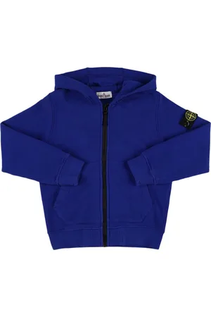 Stone Island Organic Cotton Hooded Zip Sweatshirt