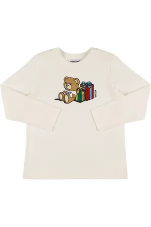 Moschino Printed Cotton Jersey Longsleeve T-shirt