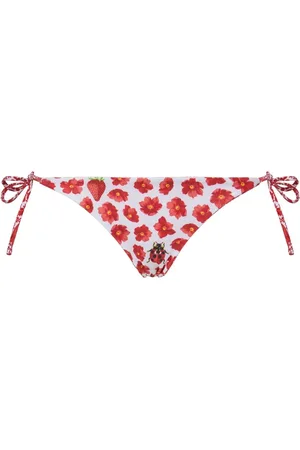 VERSACE Strawberry Print Bikini Bottoms