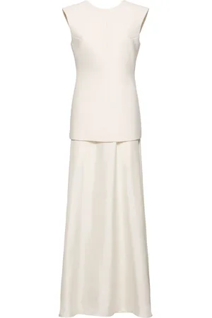 Rohe Open Back Long Dress W/ Silk Skirt