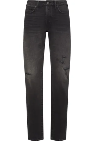 Tom Ford Denim Rip-and-repair Straight Fit Jeans