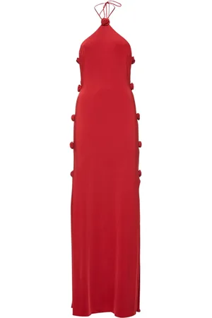 MAGDA BUTRYM 3d Roses Cutout Jersey Long Dress