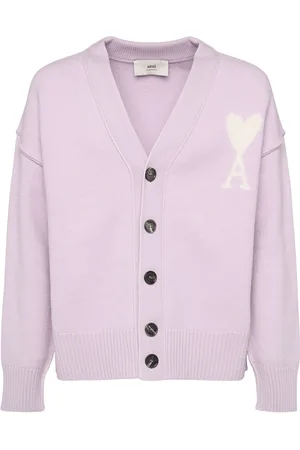 Ami Adc Logo Wool Cardigan