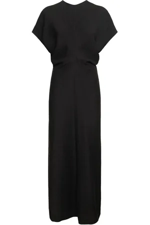 Totême Slouch Waist Viscose Midi Dress