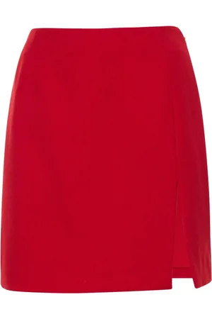 The Andamane Gioia Crepe Satin Mini Skirt W/ Slit