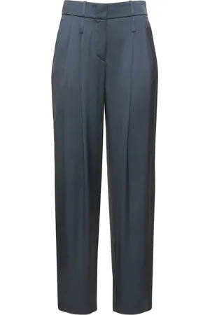 Giorgio Armani Pleated Silk Satin Pants