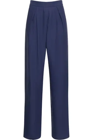 Giorgio Armani Pleated Linen Wide Pants