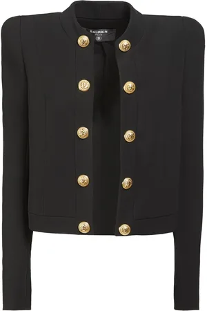 Balmain Buttoned Viscose Crepe Blazer