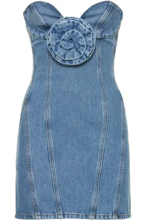 MAGDA BUTRYM Bustier Mini Dress W/ 3d Flower