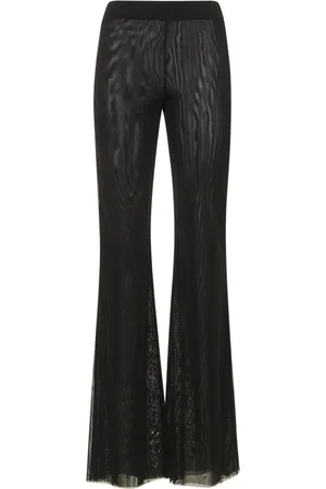 The Andamane Gaia Tulle Crepe Flared Pants