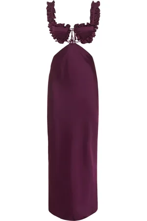 The Attico Amber Double Satin Bra Long Dress