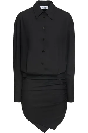 The Attico Hatty Canvas Shirt Style Mini Dress
