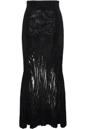 Chloé Wool Blend Knit Midi Skirt