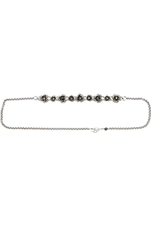 BLUMARINE Metallic Rose Belt