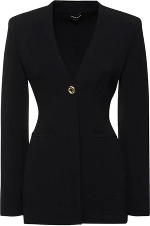 Giorgio Armani Single Breasted Viscose Blend Blazer
