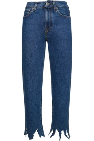 J.W.Anderson Fringed Denim Cropped Jeans