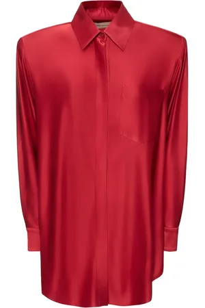 ALEXANDRE VAUTHIER Shiny Jersey Mini Shirt Dress