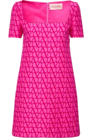 VALENTINO Crepe Couture Logo Mini Dress