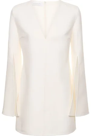 Michael Kors Wool Blend Double V Neck Mini Dress