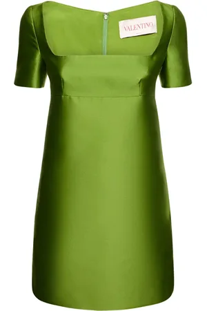 VALENTINO Square Neck Duchesse Mini Dress