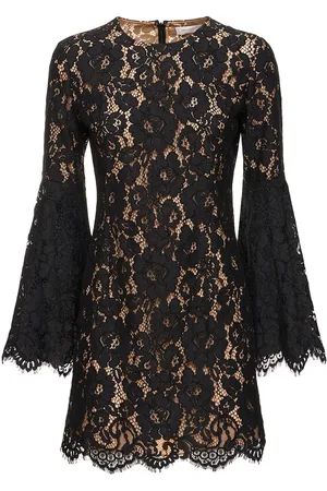 Michael Kors Floral Lace Cotton Blend Mini Dress