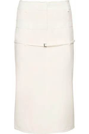 Jacquemus La Jupe Caraco Crepe Midi Skirt