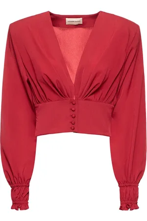 ALEXANDRE VAUTHIER Gathered Crepe Crop Top