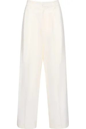 GIUSEPPE DI MORABITO Twisted Light Wool Double Wide Pants