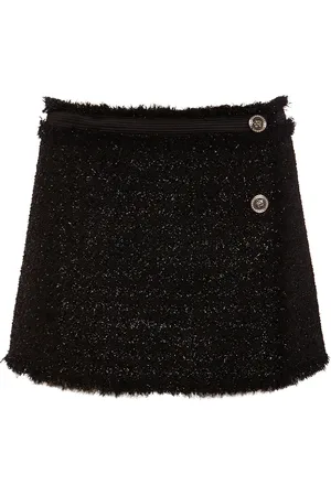 VERSACE Lurex Tweed Mini Skirt
