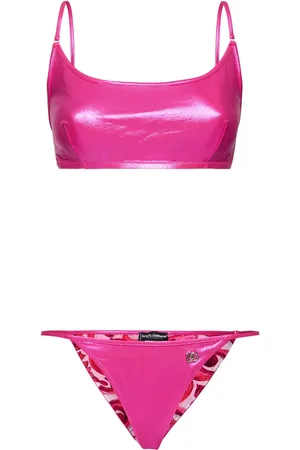 Dolce & Gabbana Laminated Jersey Bikini Set